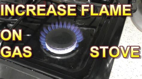 gas stove burning low